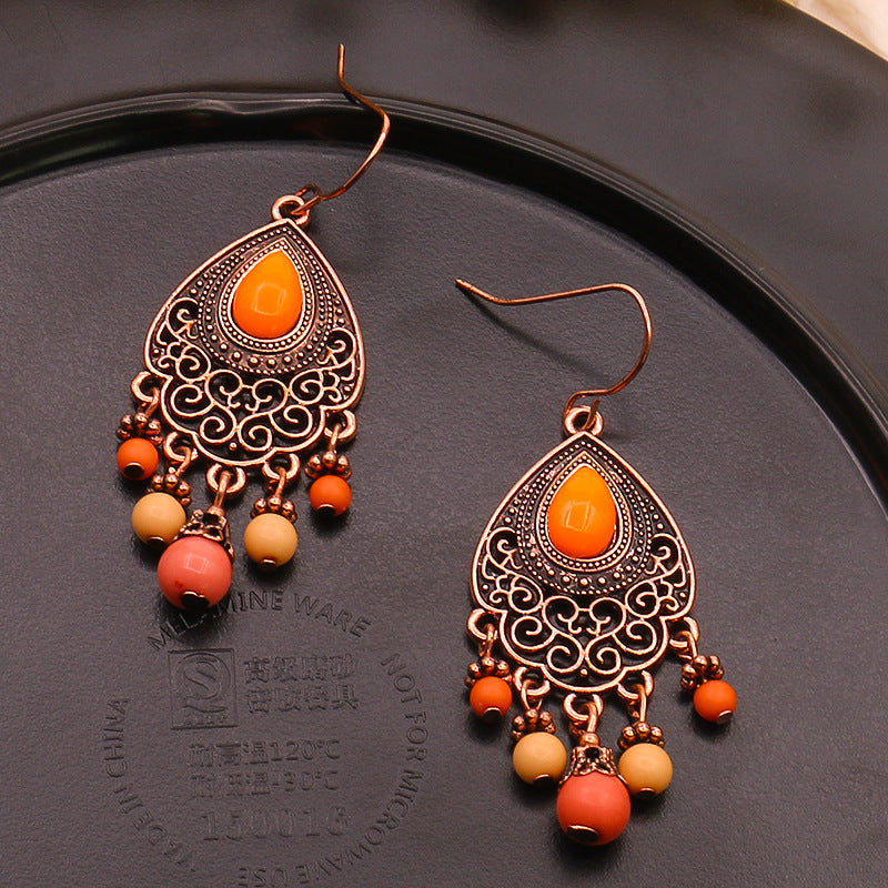 Wholesale Fashion Vintage Gold Tassel Earrings